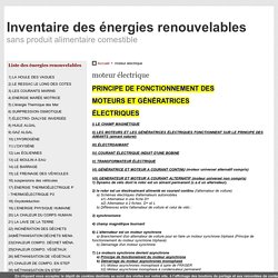 55) MOTEUR A AIMANT PERMANENT - inventaire des énergies renouvelables