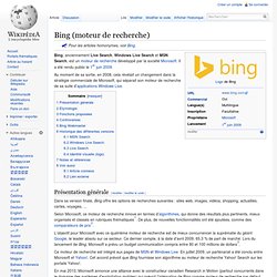Bing (moteur de recherche)
