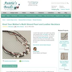 Knot Your Mother's Multi Strand Pearl and Leather Necklace