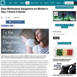 Dear Motherless Daughters on Mother’s Day: I Know it SucksOnemorepost