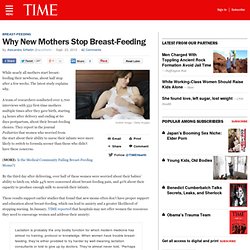 Why New Mothers Stop Breast-Feeding