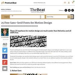 25 Free Sans-Serif Fonts for Motion Design