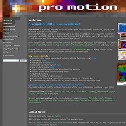 Pro Motion - pixel precise image and animation editor