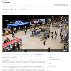 Motion@Waterloo goes live