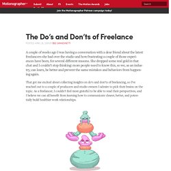 The Do’s and Don’ts of Freelance