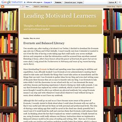 Evernote and Balanced Literacy