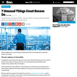 Motivating Employees: 7 Unusual Things Great Bosses Do