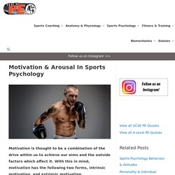 Motivation & Arousal In Sports Psychology - TeachPE.com