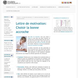 Lettre de motivation: Choisir la bonne accroche