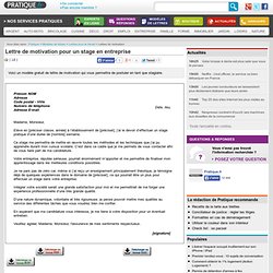 Mission stages - SCUIO. La mission stages/emploi constitue pour l ...