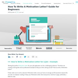 Motivation Letter Guide - How to Write One [2019]