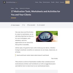 17 Motivation Tools, Worksheets and Activities for You and Your Clients