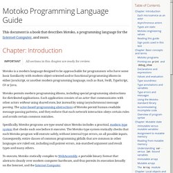 Motoko Programming Language Guide