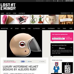 Luxury motorbike helmet designs by Aleliers Ruby