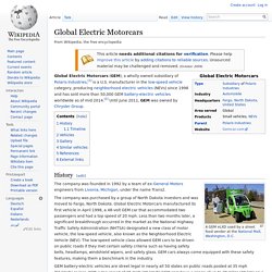 Global Electric Motorcars