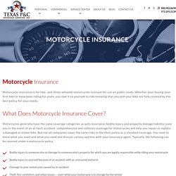 What Does Motorcycle Insurance Cover?