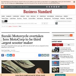 Suzuki Motorcycle overtakes Hero MotoCorp to be third largest scooter maker
