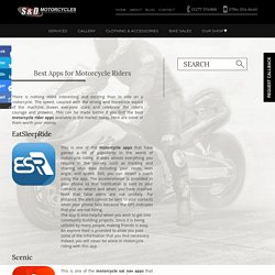 Best Apps for Motorcycle Riders - S&D Motorcycles