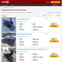 Salvage Motorcycles for Sale in Online Auctions at Salvagebid