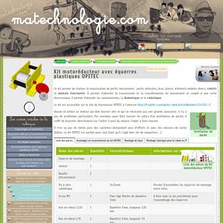 Kit motoréducteur avec équerres plastiques OPITEC - matechnologie.com