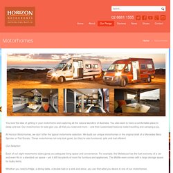 New Motorhomes For Sale Queensland & Victoria