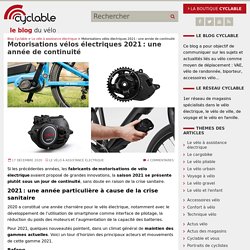 Motorisations vélos électriques 2021 : une année de continuité