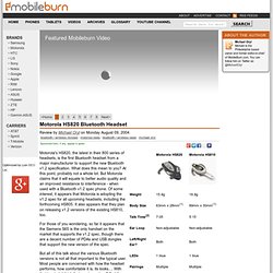 Motorola HS820 Review (MobileBurn)