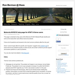 Motorola NVG510 help page for AT&T U-Verse users