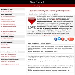 Mots déclaration d'amour - 42 mots d'amour uniques