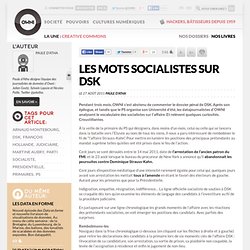 Les mots socialistes sur DSK