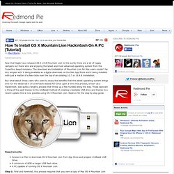 Install OS X Mountain Lion Hackintosh On A PC [How-To Tutorial]