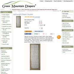 Green Mountain Diapers: Economy lightweight cotton diaper doublers