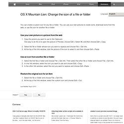 OS X Mountain Lion: Change the icon of a file or folder