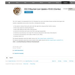 OS X Mountain Lion Update v10.8.3 (Combo)