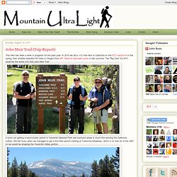 Mountain UltraLight: John Muir Trail (Trip Report)