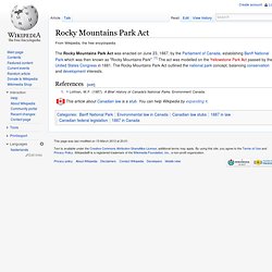 Rocky Mountains Park Act