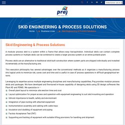Praj Skid Mounting Equipments & Solutions
