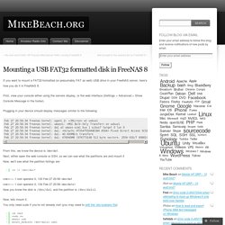 Mounting a USB FAT32 formatted disk in FreeNAS 8