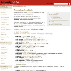 Mountypédia - Template Items
