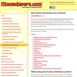 Other Disney World Discounts and Deals