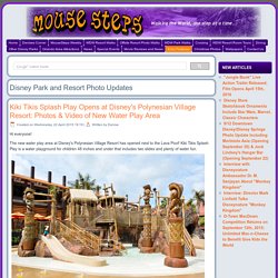 Kiki Tikis Splash Play Opens at Disney's Polynesian Village Resort: Photos & Video of New Water Play Area