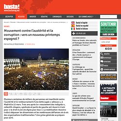 Mouvement contre l’austérité et la corruption : vers un nouveau printemps espagnol ?