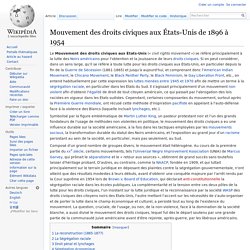 Mouvement des droits civiques aux États-Unis de 1896 à 1954