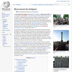 ☆ Wikipédia Origine Mouvement des Indignés