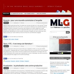 Mouvement des Libéraux de Gauche (MLG) | Pour une Gauche Libérale