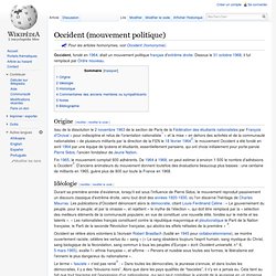 Occident (mouvement politique)