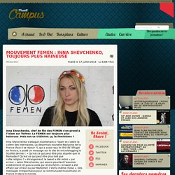 Mouvement FEMEN : Inna Shevchenko, toujours plus haineuse