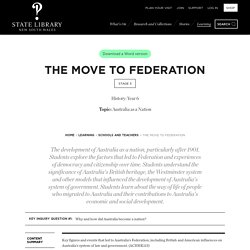 The move to Federation