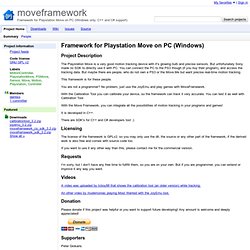 moveframework - Framework for Playstation Move on PC (Windows only, C++ and C# support)