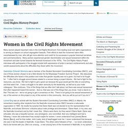 Women in the Civil Rights Movement - Civil Rights History Project